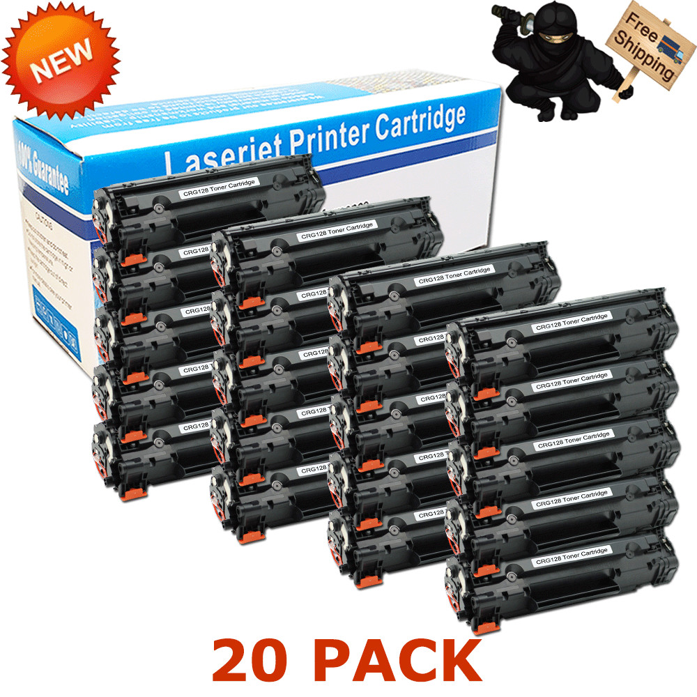 20 PK Black Toner Cartridge For Canon 128 ImageClass D530 D550 MF4770n MF4880dw