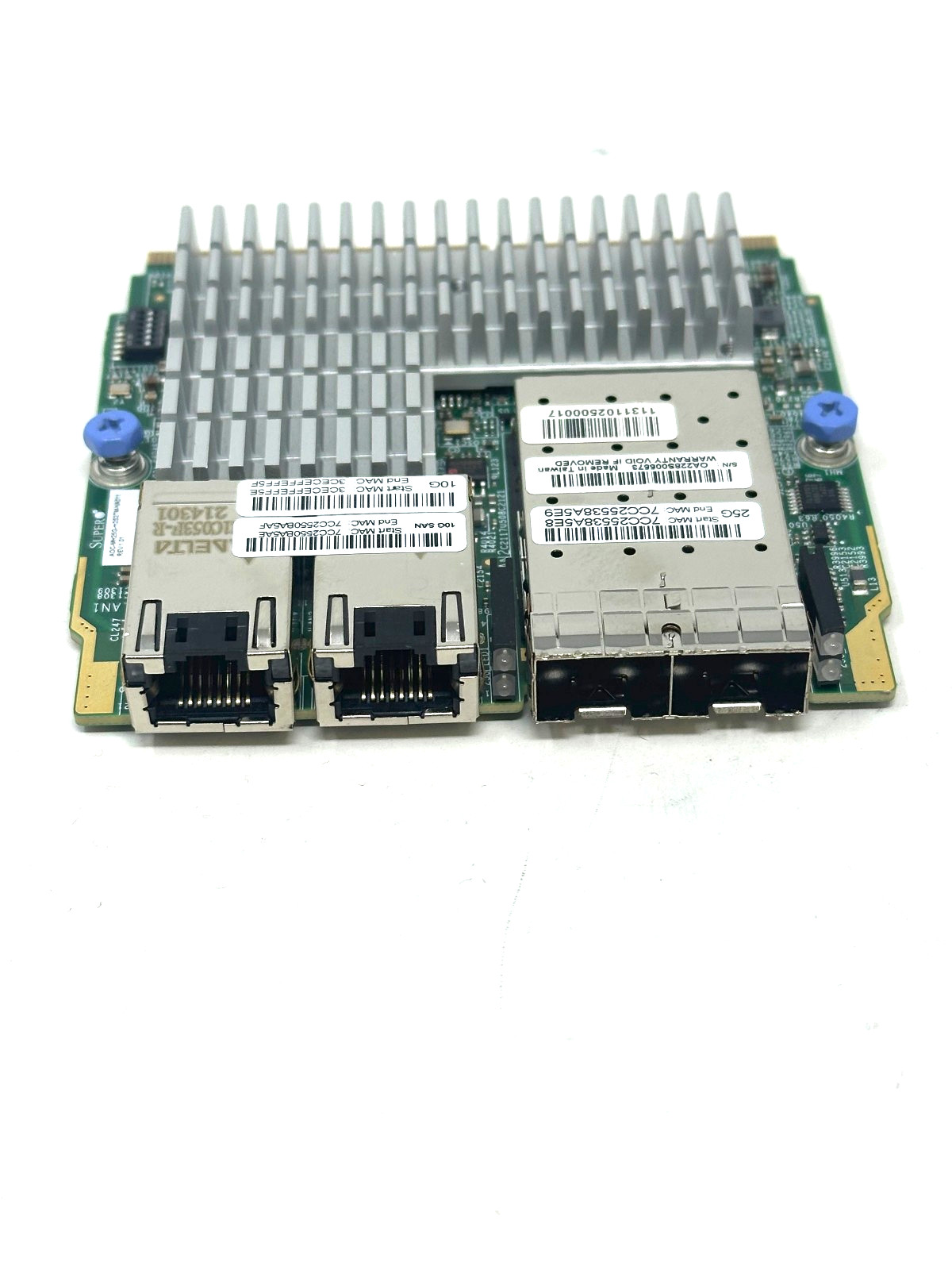 Supermicro 2 Port 25GbE SFP 2 Port 10GbE RJ45 Siom Card AOC-MH25G-M2S2T
