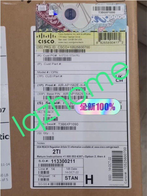 1PCS Cisco wireless AIR-AP1562E-H-K9 new via FedEx or DHL