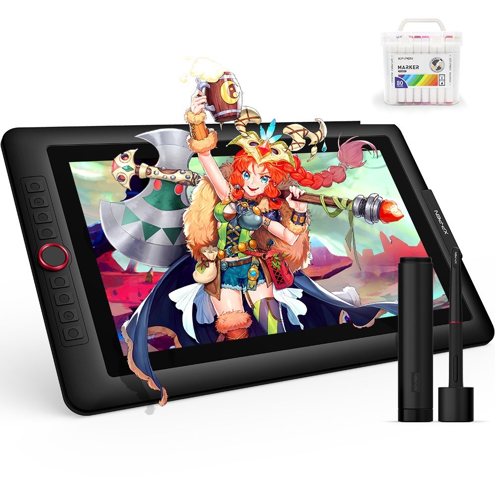XPPen Artist 15.6 Pro Drawing Tablet 8192 Refurbished with 80 Colors Marker