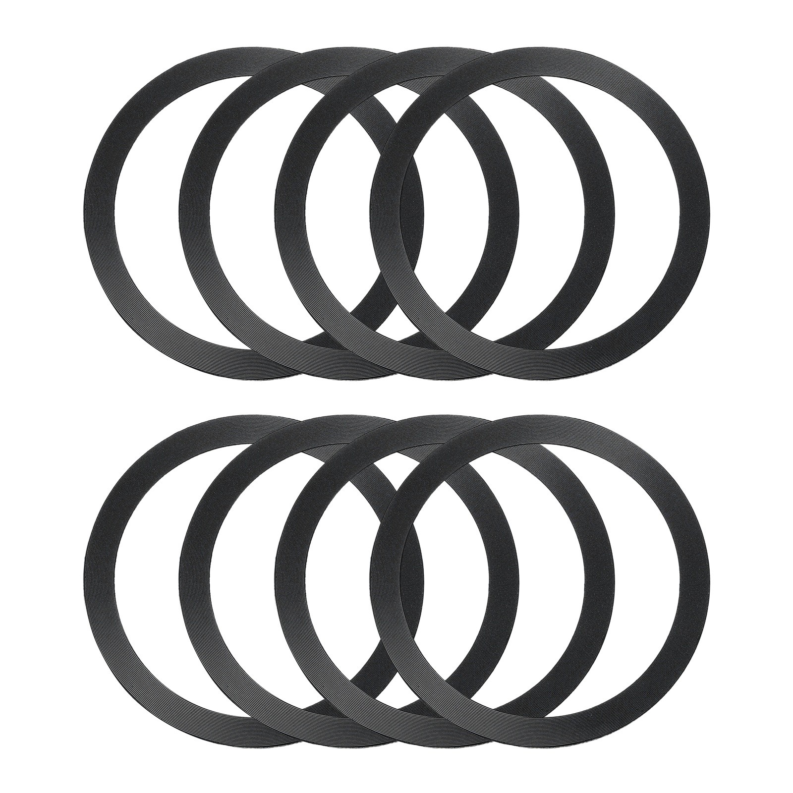 8Pcs, Magnetic Adapter Ring Magnetic Wireless Charger Conversion Kit Black