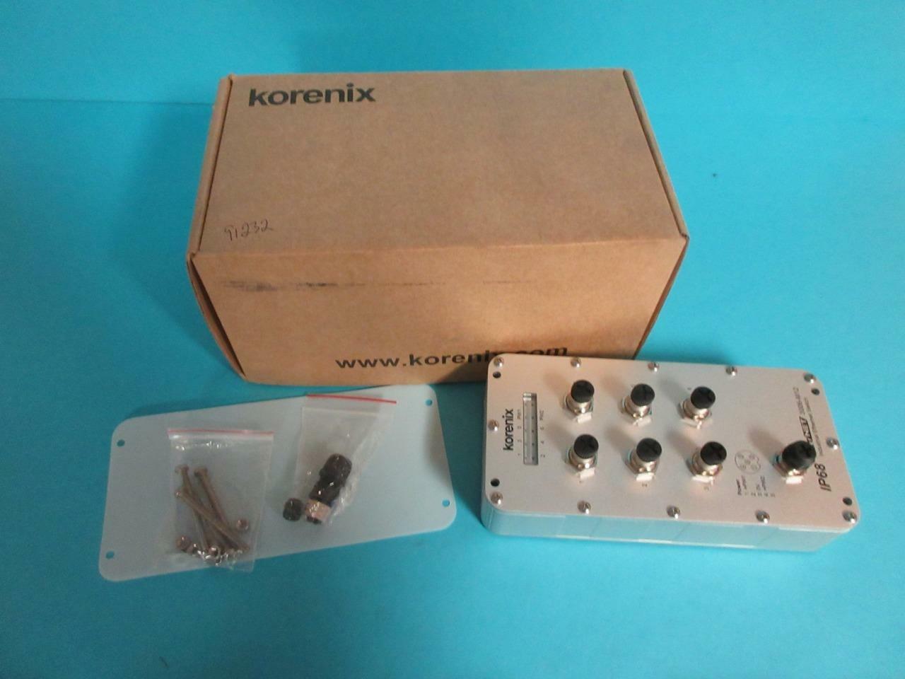 New Korenix Jetnet 3006-M12 Industrial 6 Port Unmanaged M12/IP68 Ethernet Switch