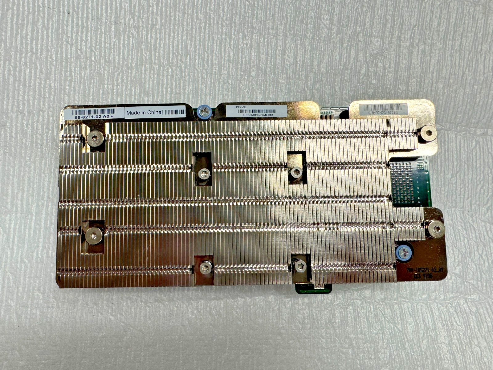 Cisco UCSB-GPU-P6-R NVIDIA GRID P6 Tesla P6 Rear Mezzanine GPU