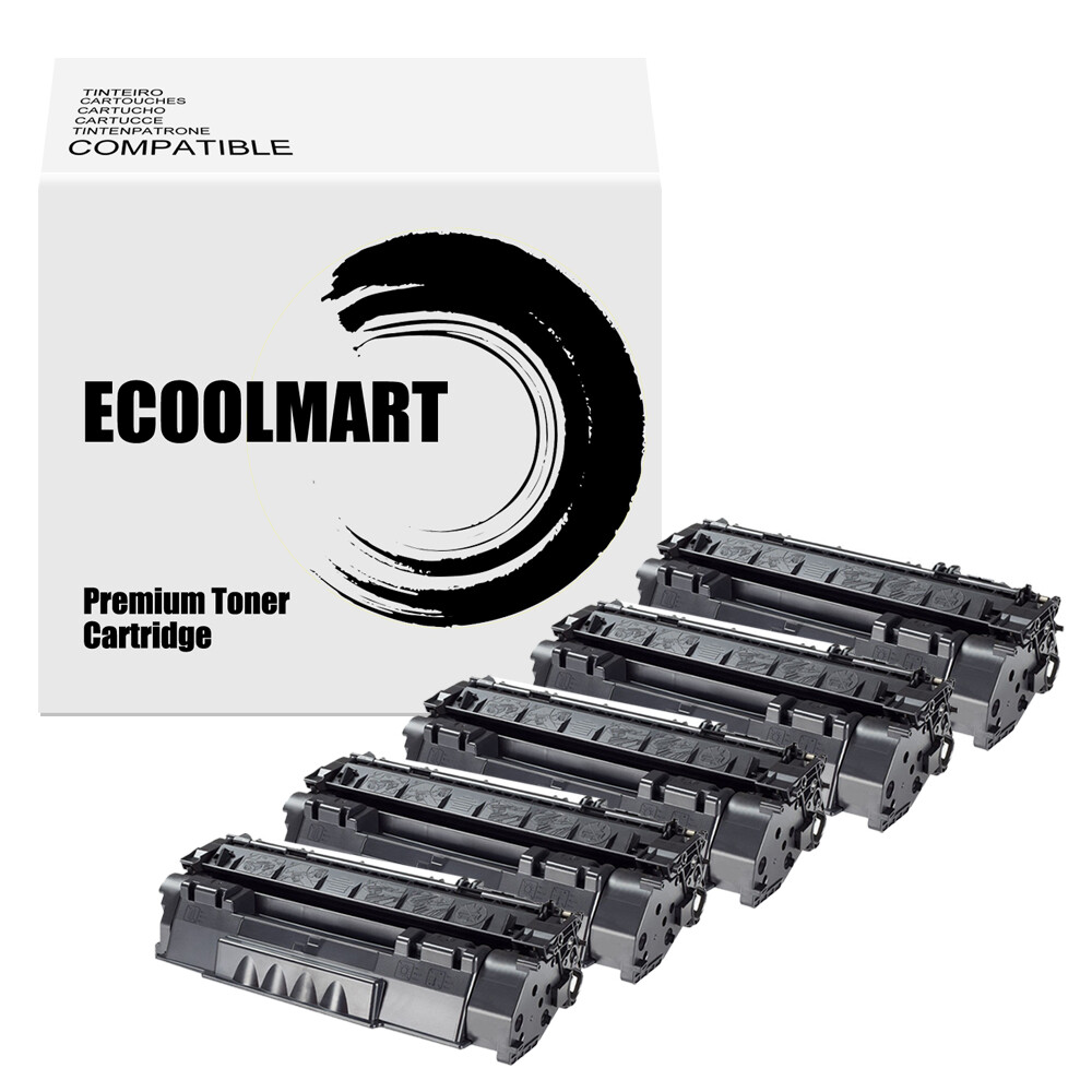 5PK Toner Cartridge replace for HP Q7553A 53A LaserJet P2014 P2015 M2727 Series