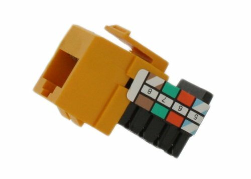 Leviton 41108-RY8 Voice Grade QuickPort Connector, 8-Wire, Yellow