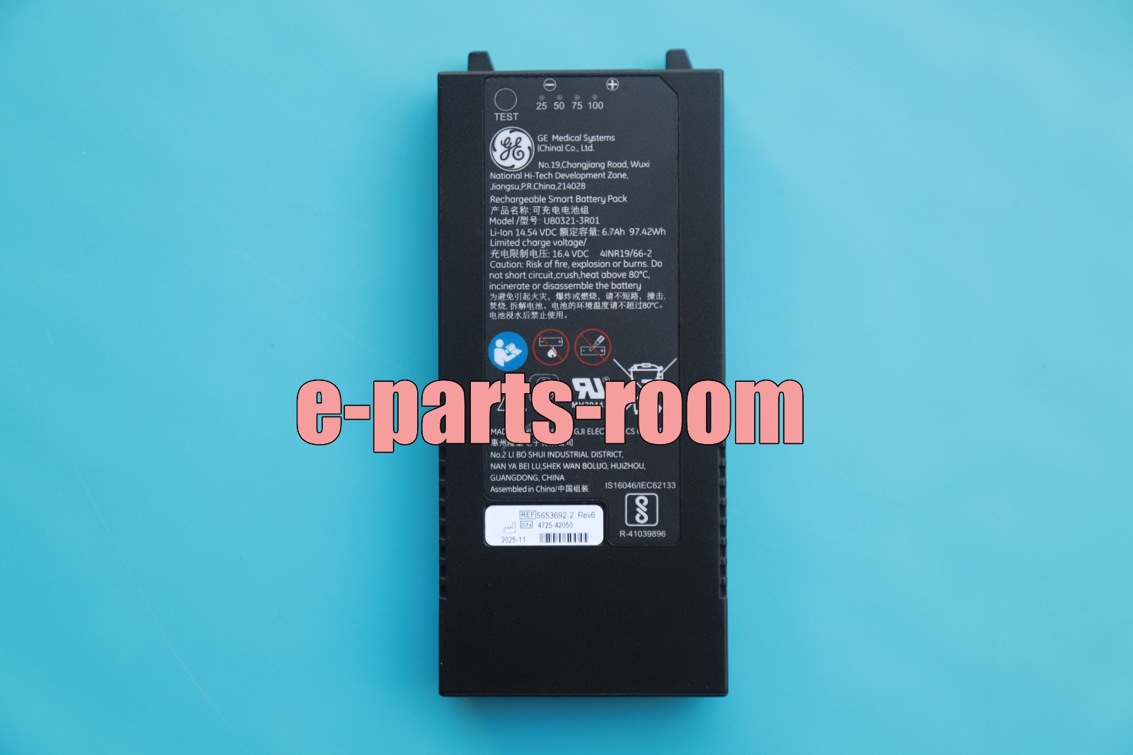 New Original U80321-3R02 Battery for GE LOGIQ V1 V2 5653692-2 Ultrasound Machine