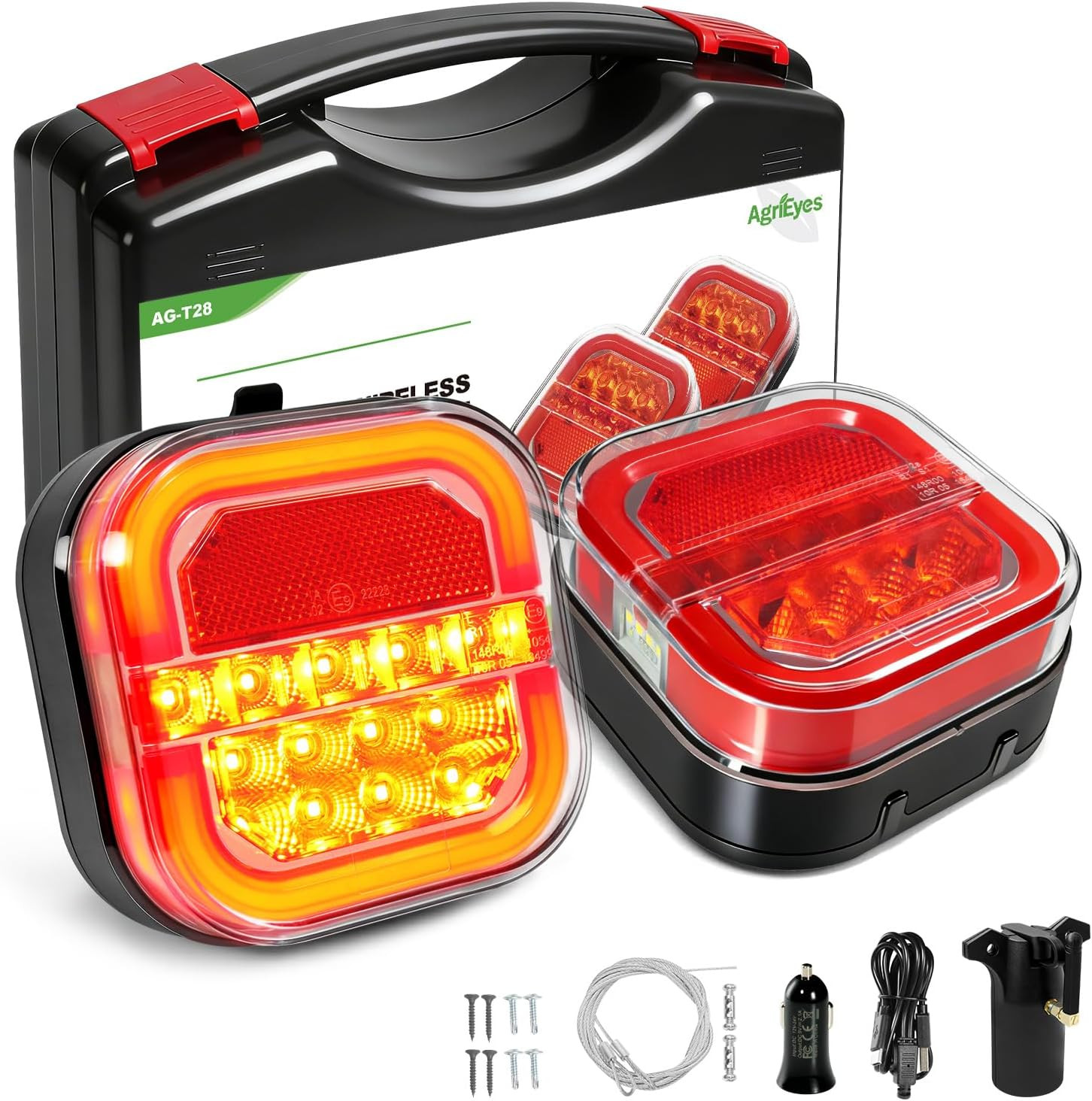Halo Wireless Trailer Lights, 2 Mounting Options Magnetic Trailer Light for Towi