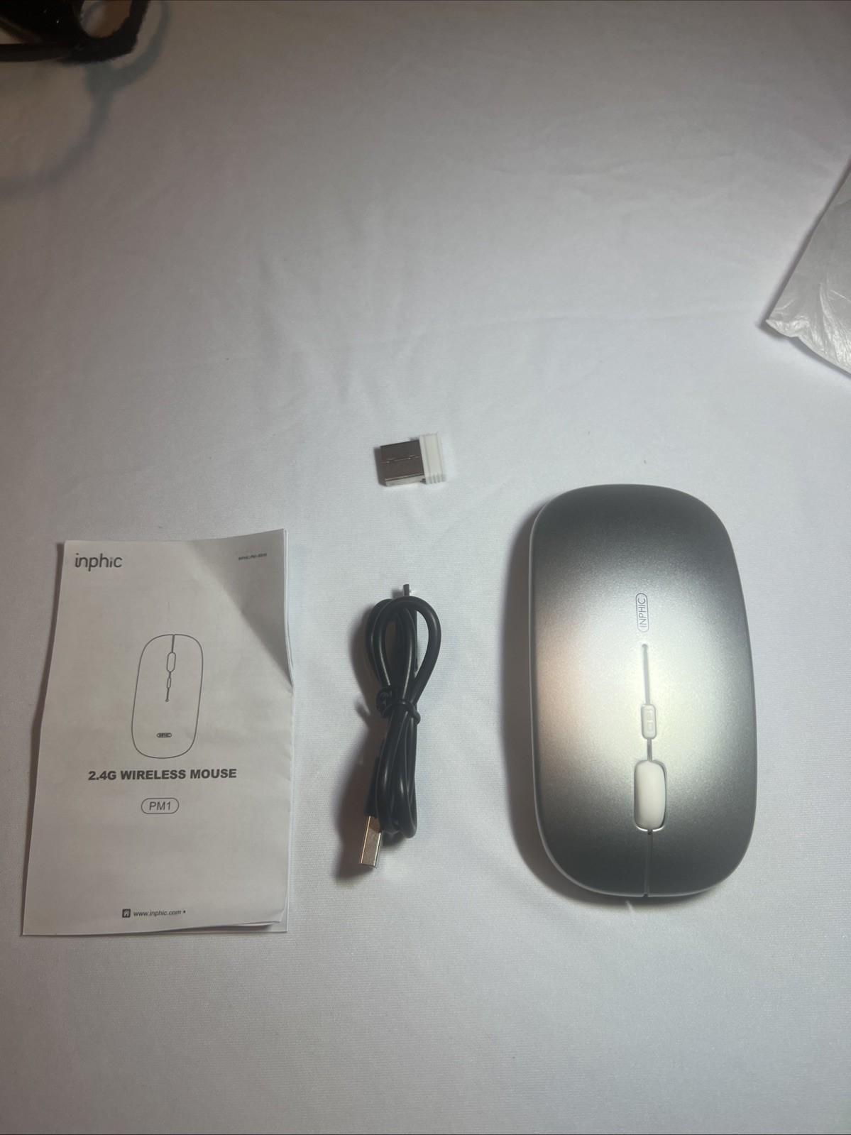 Inphic PM6BS 2.4G + Bluetooth Rechargeable Wireless Mouse Optical Cordless New