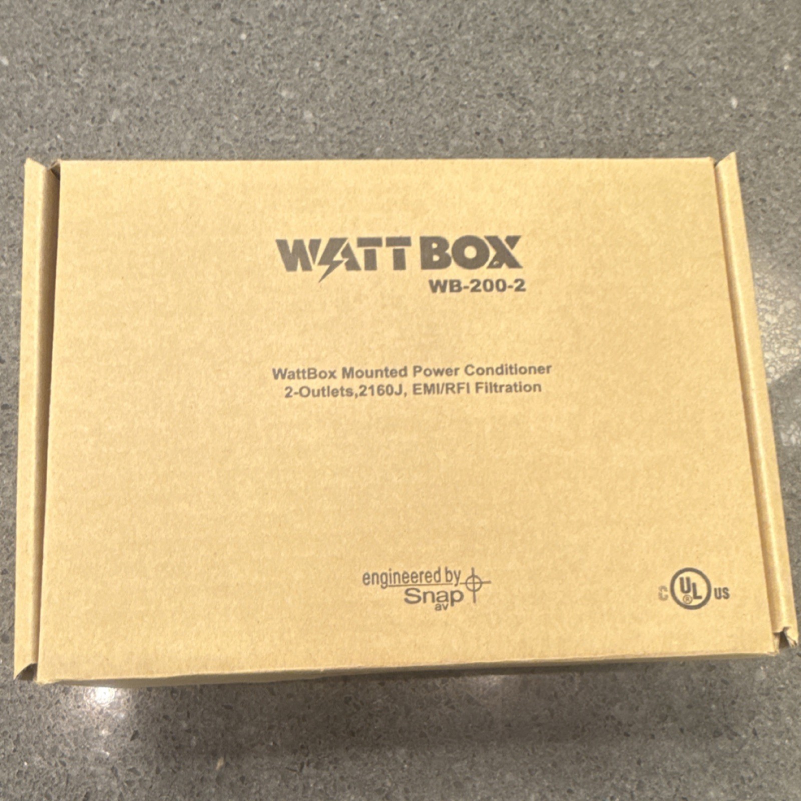 WattBox WB-200-2 Wall Mount Power Conditioner 2-Outlets 2160J EMI/RFI