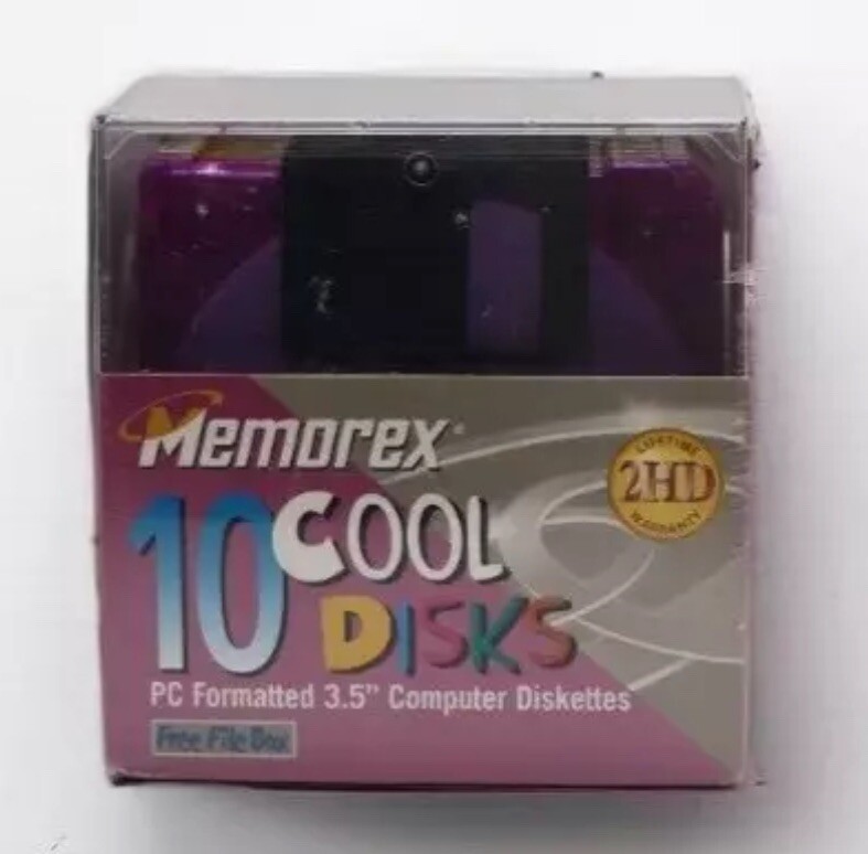 Memorex 10 Cool Disks PC Formatted 3.5" Computer Diskettes
