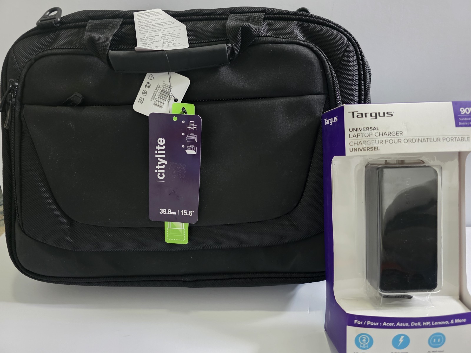 Targus 15.6" CityLite Briefcase With Targus 90W 