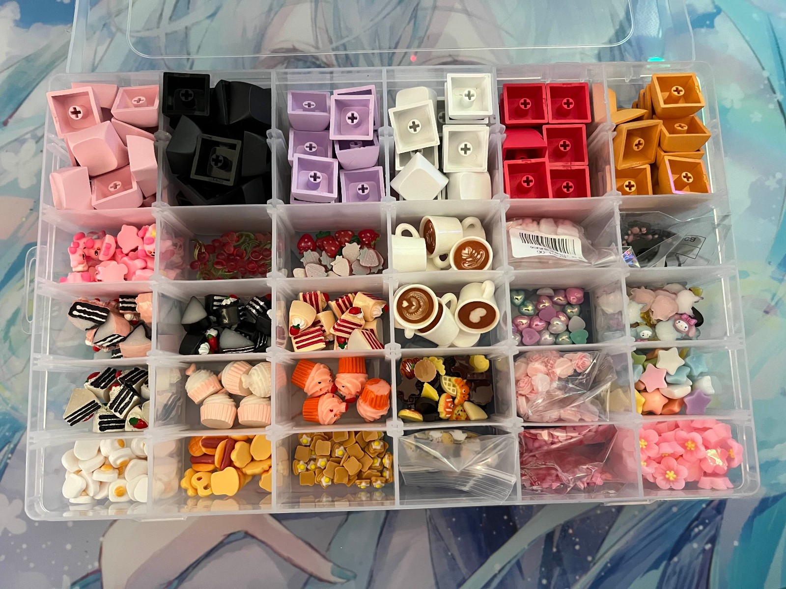 💕Custom Cute Keycaps for Mechanical Keyboards - Pick Your Colors & Charms