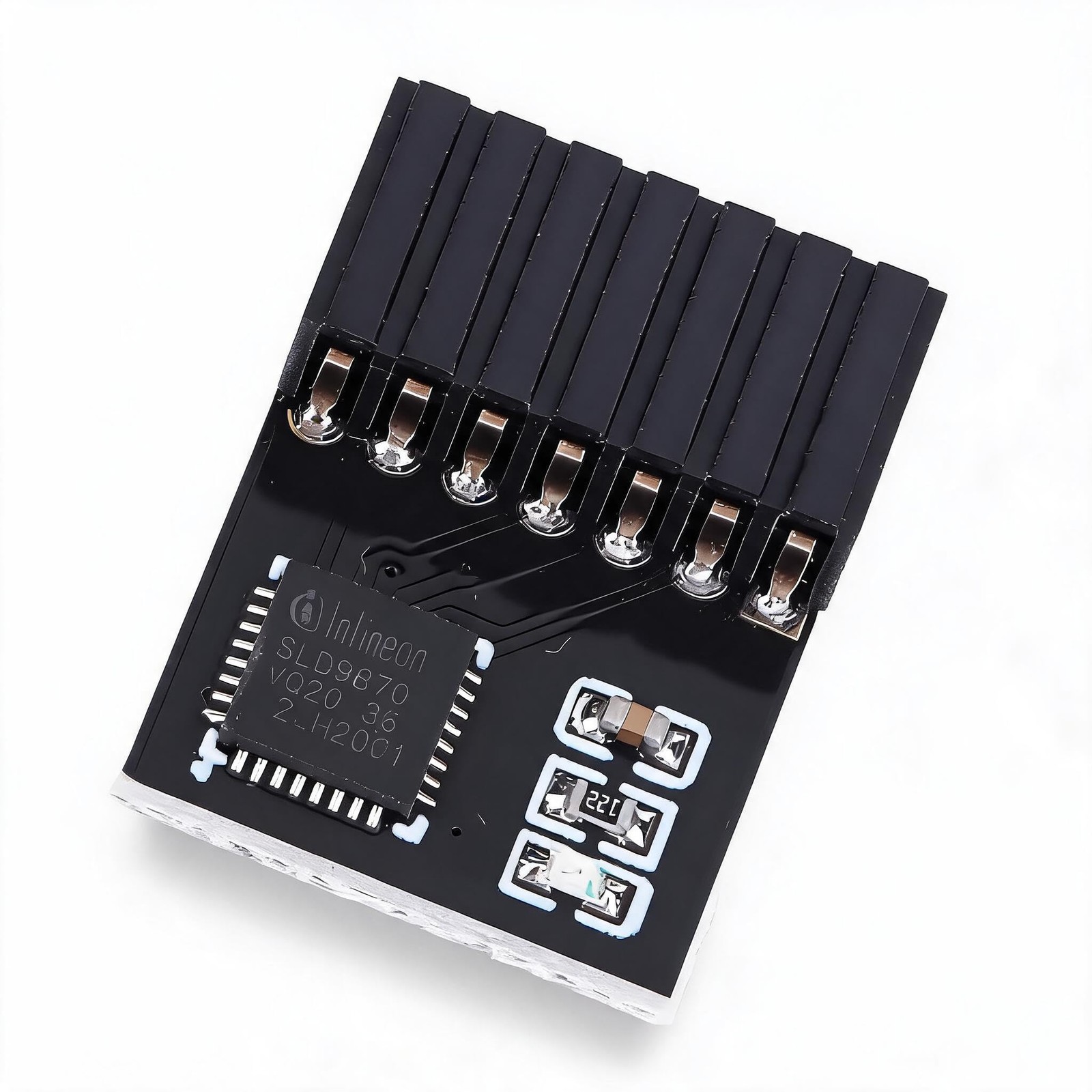 TPM 2.0 Module, High Security Encryption SPI Chip, 14-Pin Black PCB for Mothe...