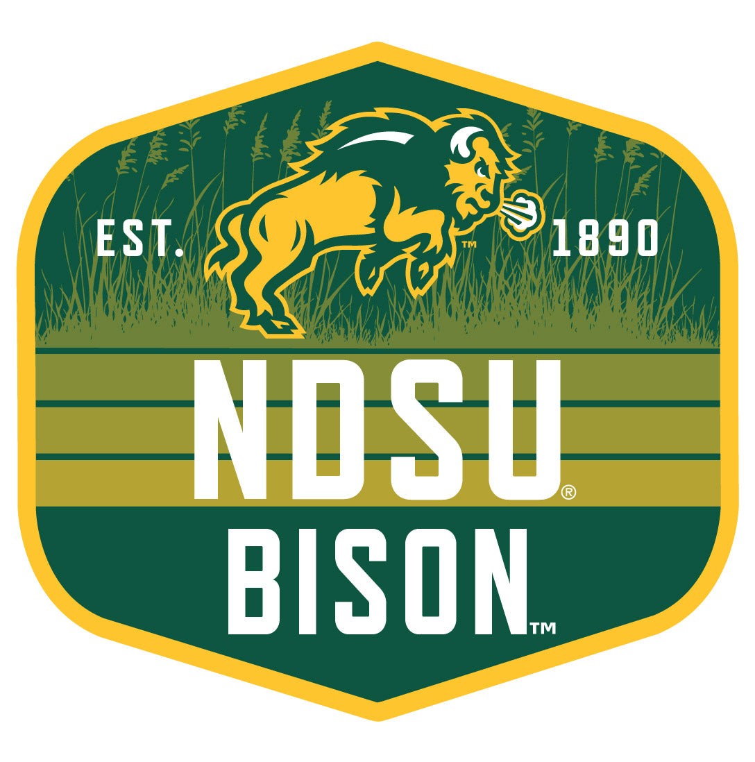 North Dakota State Bison Scenic Background Offic. Lic. Sticker/Magnet