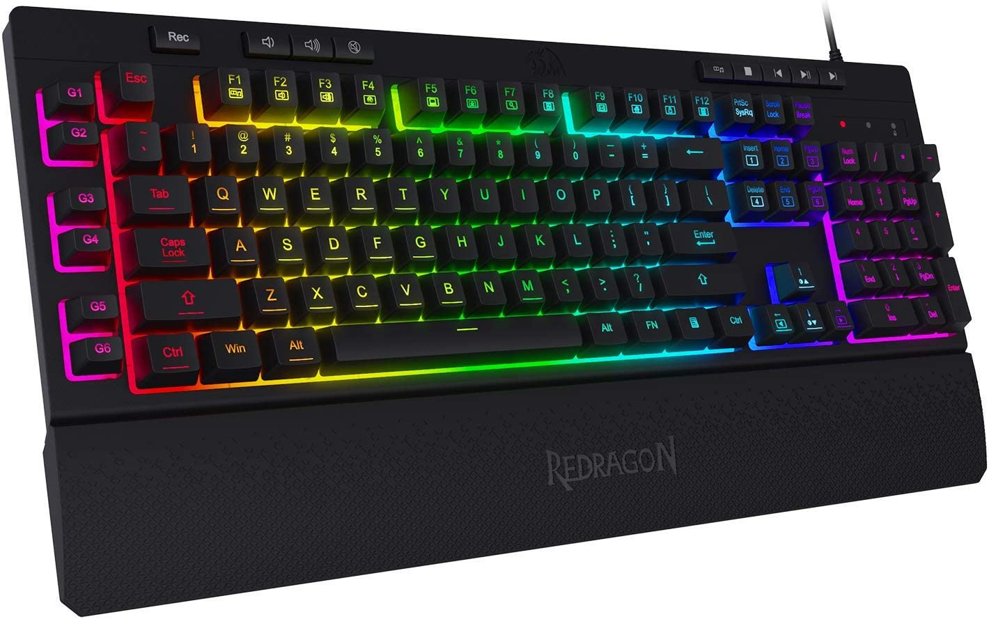 K512 Shiva RGB Backlit Membrane Gaming Keyboard with Multimedia Keys, Linear Mec