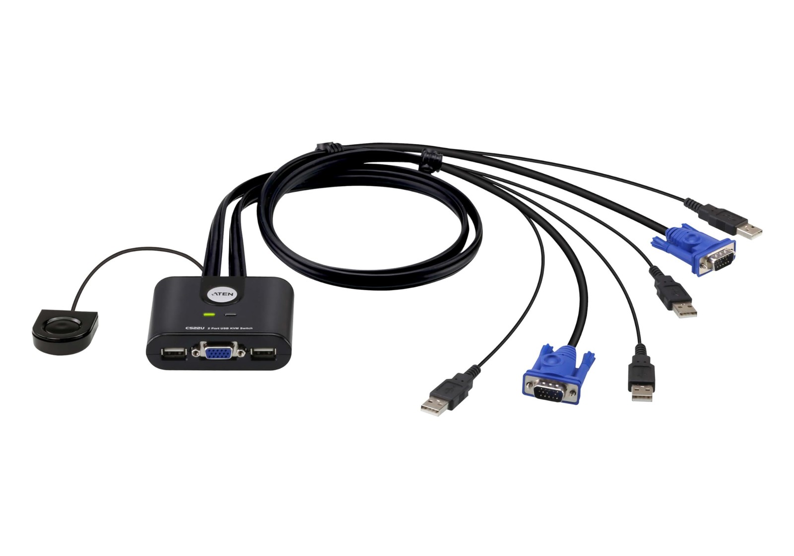 Cs22u 2port Usb Vga Cable Kvm Switch With Remote Port Selector