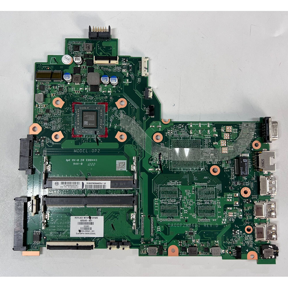 For HP 14-BS A6-9220 Laptop Motherboard DA00P2MB6D1 925543-601