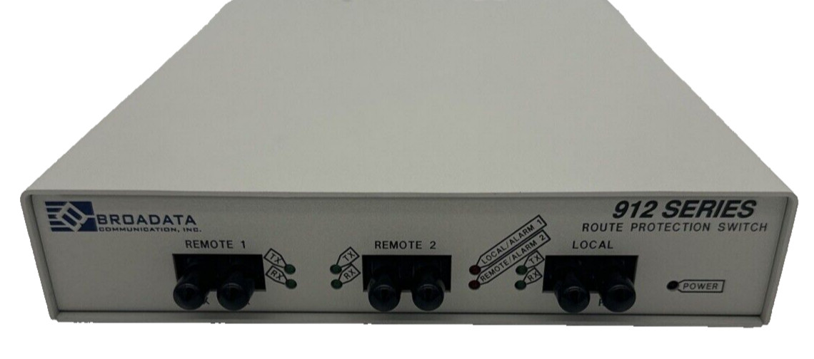 Broadata 912 Fiber Optic Routing Protection Switch – High-Speed Network – New