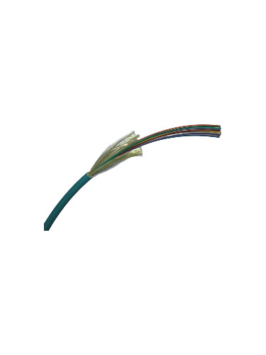 12 Strand Indoor Riser OM3 50um Corning Glass Fiber Optic Cable- 1500ft - Aqua