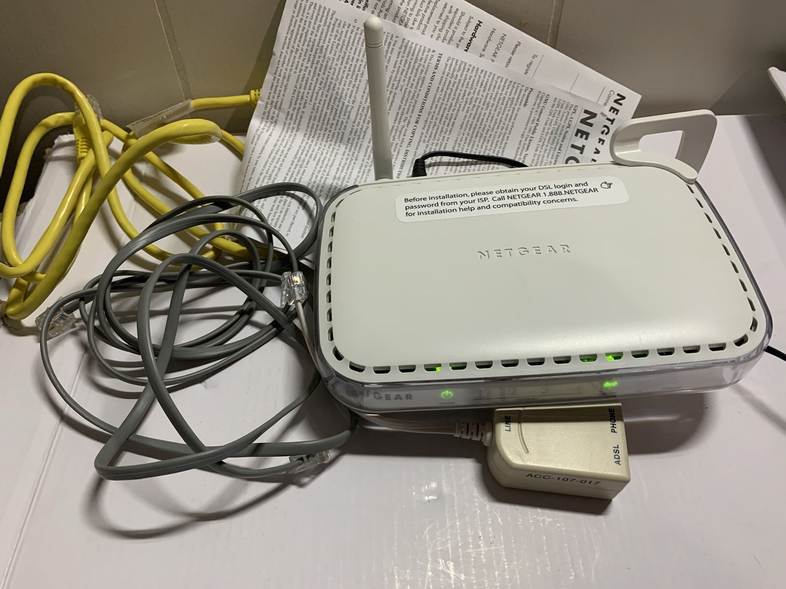 NETGEAR DG834G WIRELESS-G ROUTER WITH BUILT-IN ADSL MODEM DG834GT V4