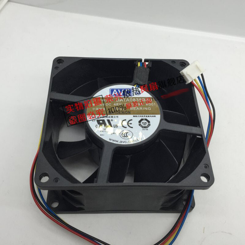 AVC DATA0838B8U 8038 8cm DC48V 0.29A 4 Wire PWM Dual Ball Fan