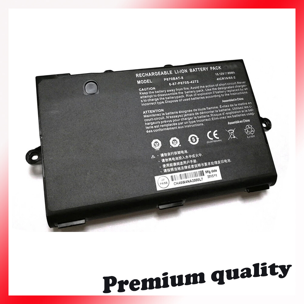 P870BAT-8 Battery for CLEVO P870TM-G P870DM3-G P775DM3 P870DM2 P870KM