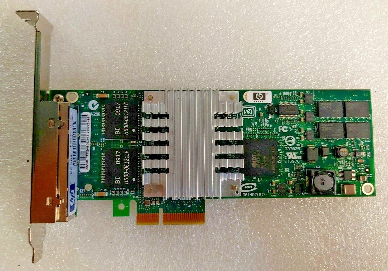 HP HSTNS-BN26 NC364T 4-Port Gigabit PCI-E Server Adapter High Profile
