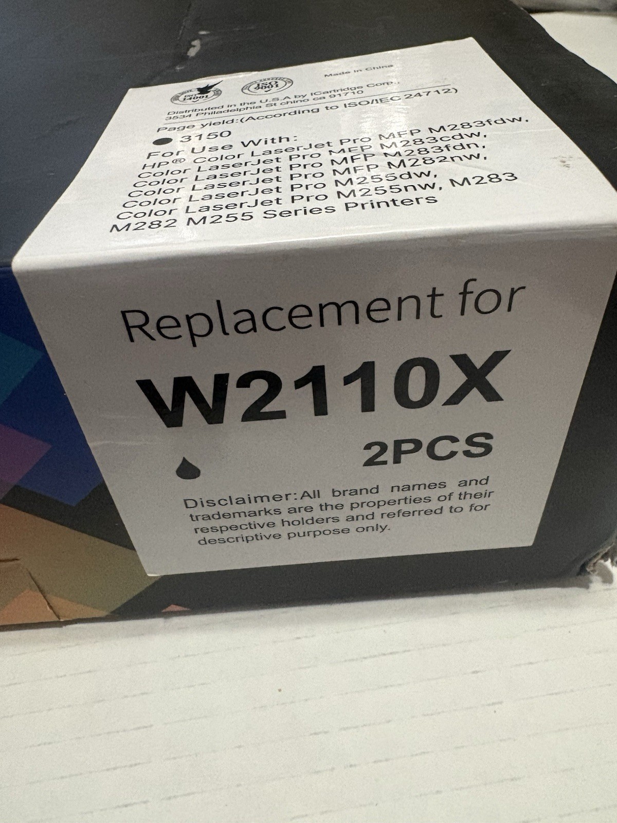 2PK Compatible HP W2110X 206X Black Toner Cartridges High Yield myCartridge