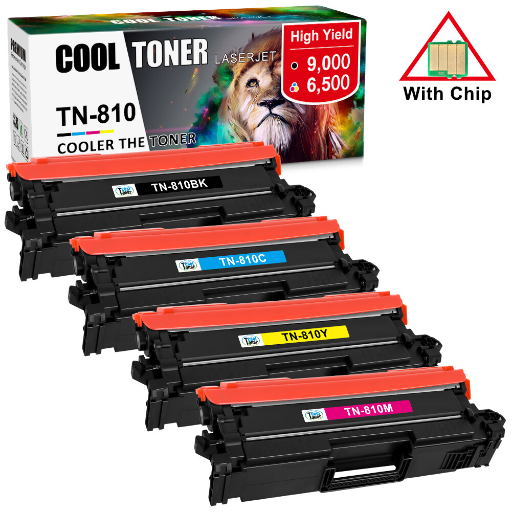 4PK TN810XL Toner Cartridge for Brother TN810 HL‐L9410CDN L9430CDN MFC‐L9610CDN