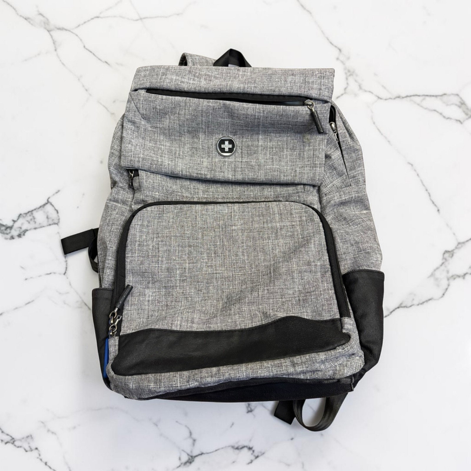 Swissdigital Design Laptop Backpack Gray Black Travel School Bag