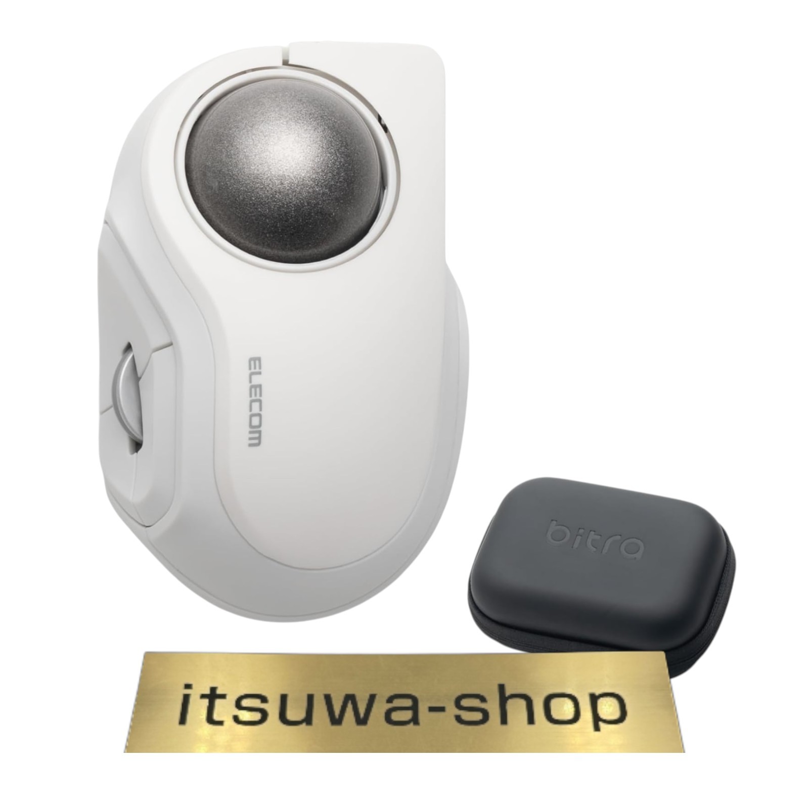 ELECOM bitra Trackball Mouse Quiet Wireless 2.4GHz 5 Buttons White M-MT2MRSAWH