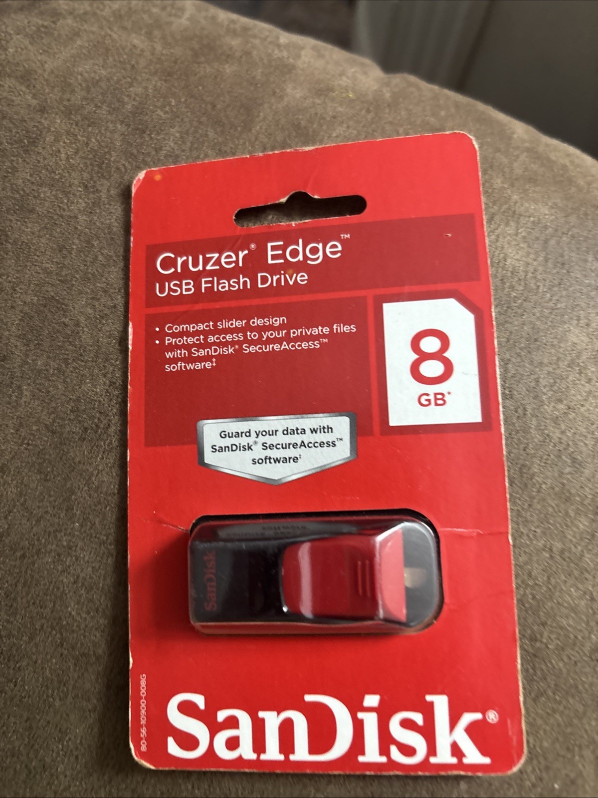 New SanDisk Cruzer Edge USB Compact Slider Flash Drive 8GB