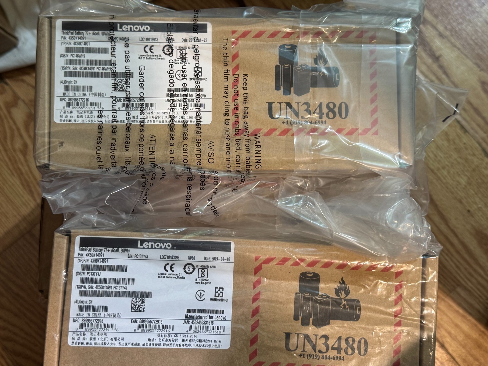 NEW Factory Retail Box Lenovo 77+ ThinkPad P50 P51 P52 Laptop Battery 4K50K14091