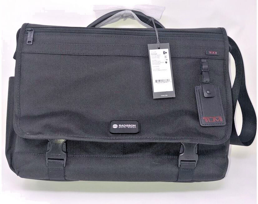 Brand new Tumi black Alpha FXT Expandable Messenger Briefcase Bag 22207DE