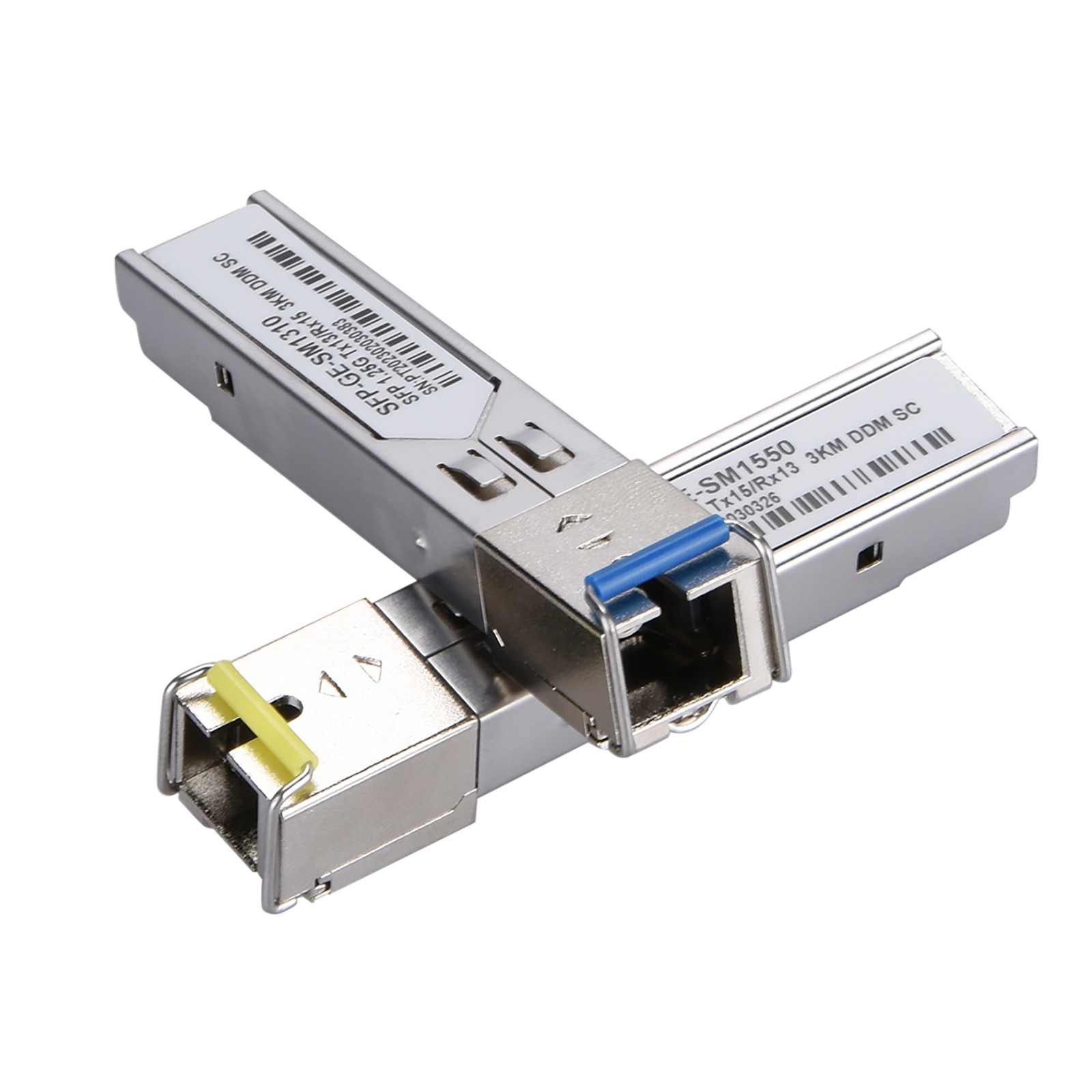 2Pcs SC Connector 3km 1.25GB/s SFP-BX03-D Tx1550nm/RX1310nm Transceiver Module C