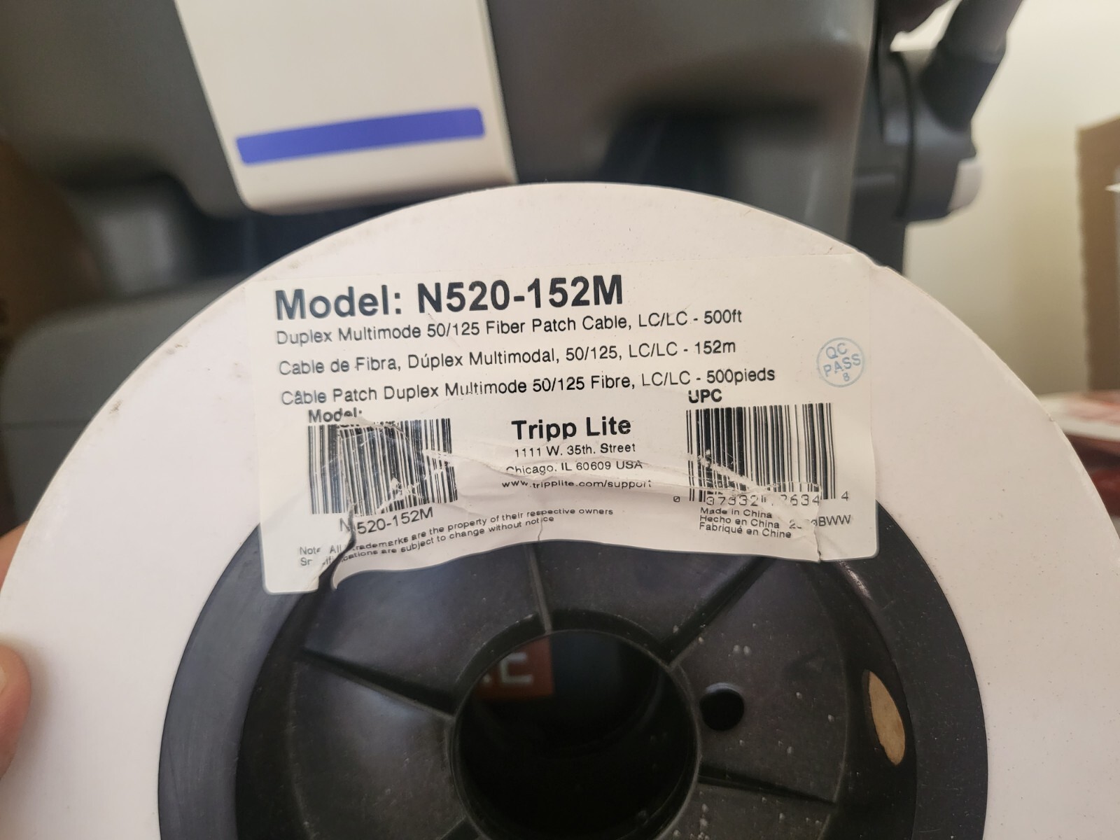 Tripp Lite N520-152M Ethernet Cable 50/125 Fiber Patch Cable 500' Great Deal