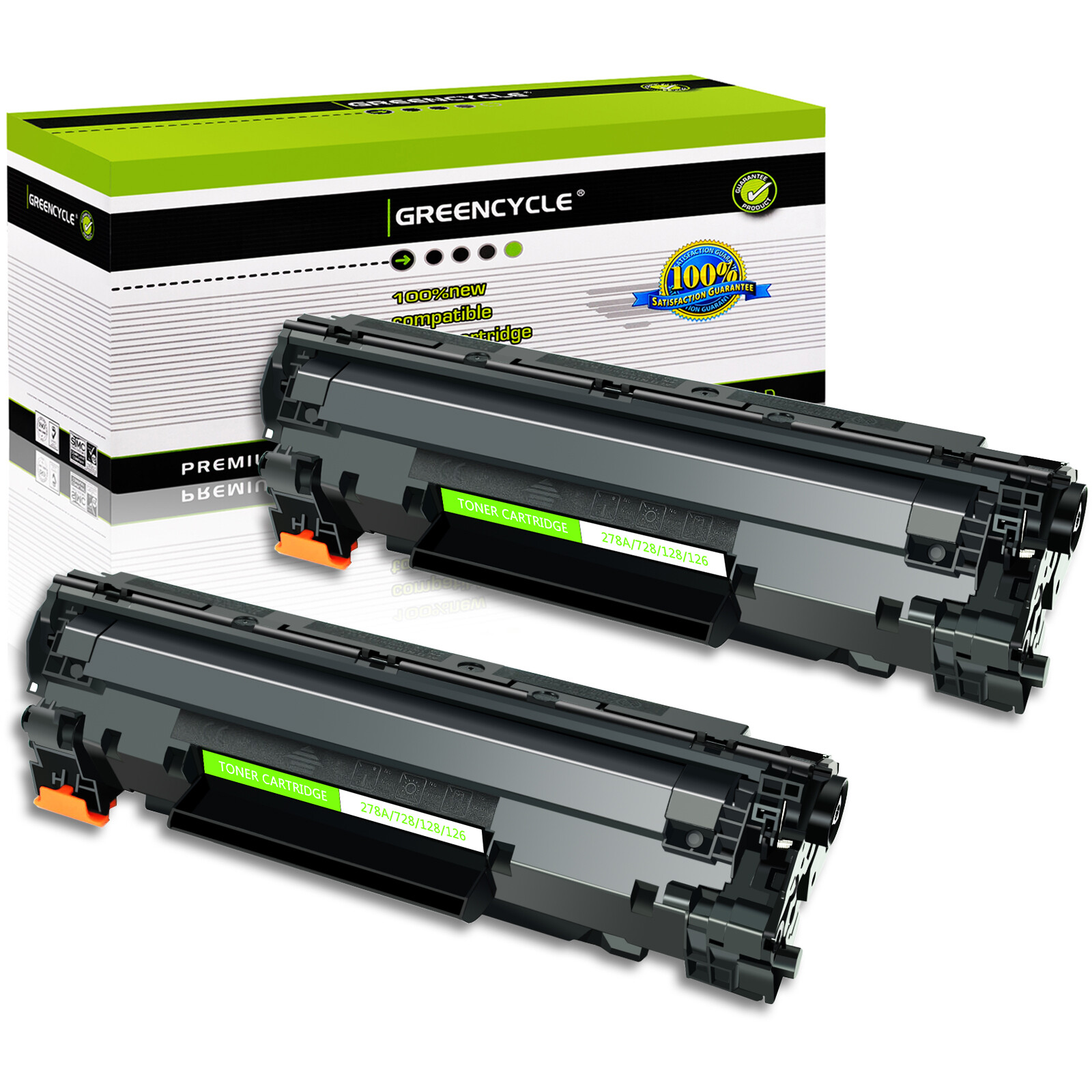 GREENCYCLE 2PK C128 CRG128 Toner For Canon ImageCLASS D530 L190 MF4570dw MF4770N