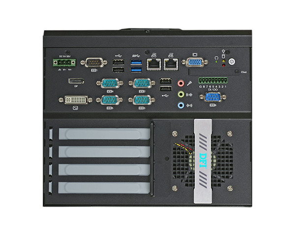 Embedded System. EC550-HD,H81, 4 COM, 8 GPIOs, 6 USB, 2 LAN, 5 PCI, DC 9-36V, F/