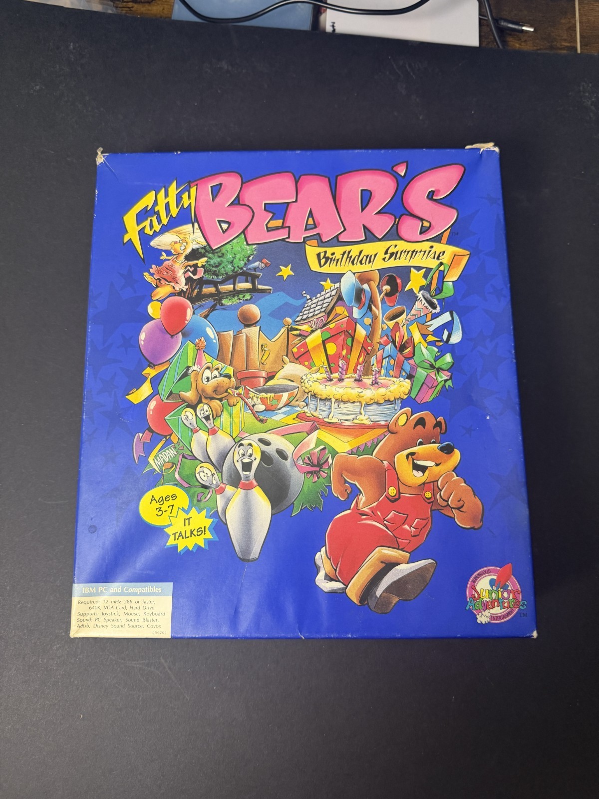 Vintage Fatty Bear's Game OPEN BOX Big Box 3.5 Floppy PC Humongous Entertainment