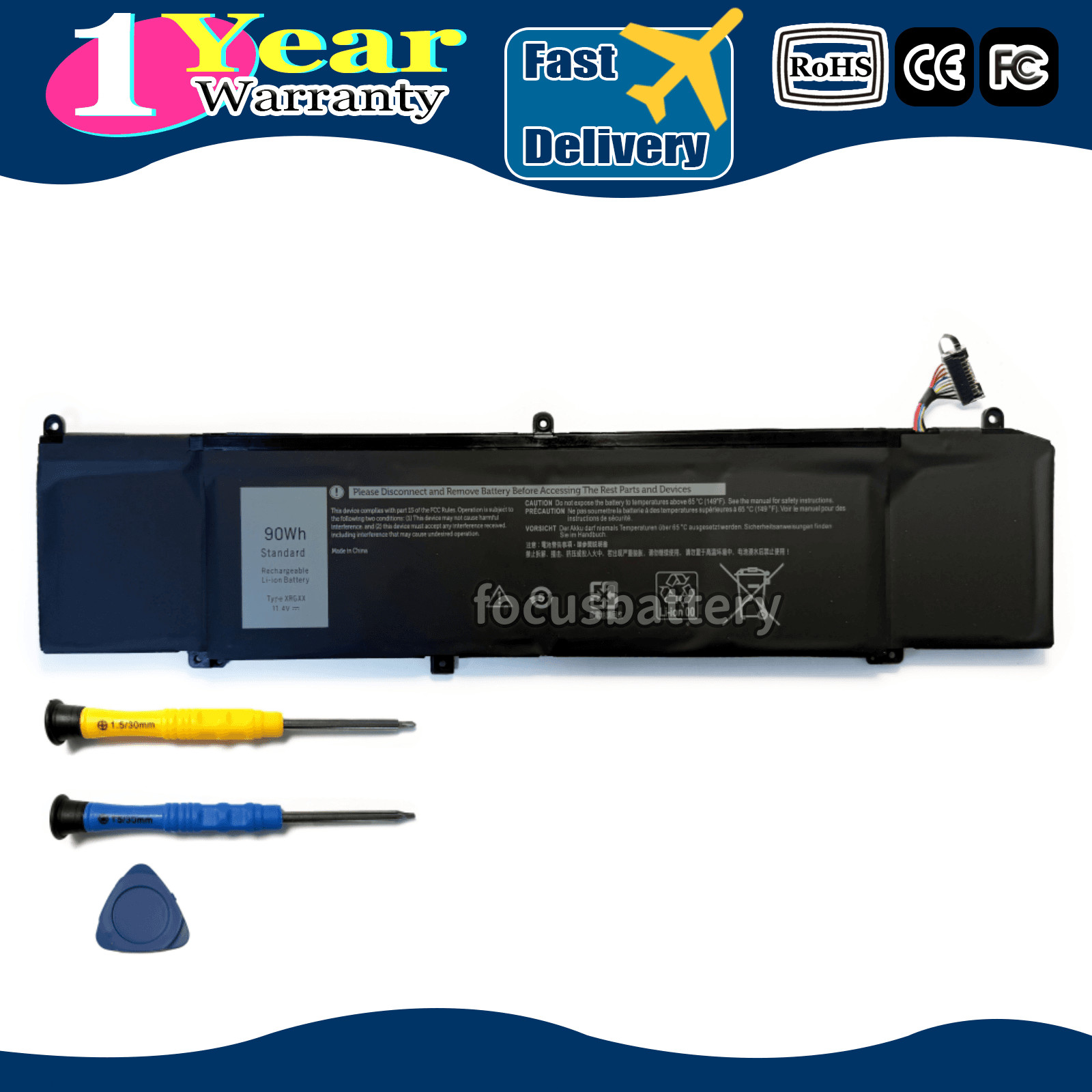 New XRGXX 0XRGXX Battery for Dell Alienware M15 R1 M17 R1 G5 15 5590 G7 15 7590