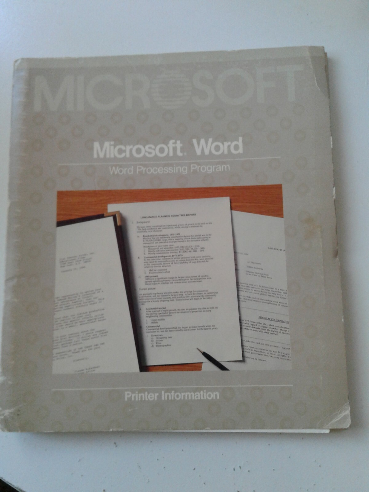Computer Microsoft Word Word Processing Program Printer Information 1986