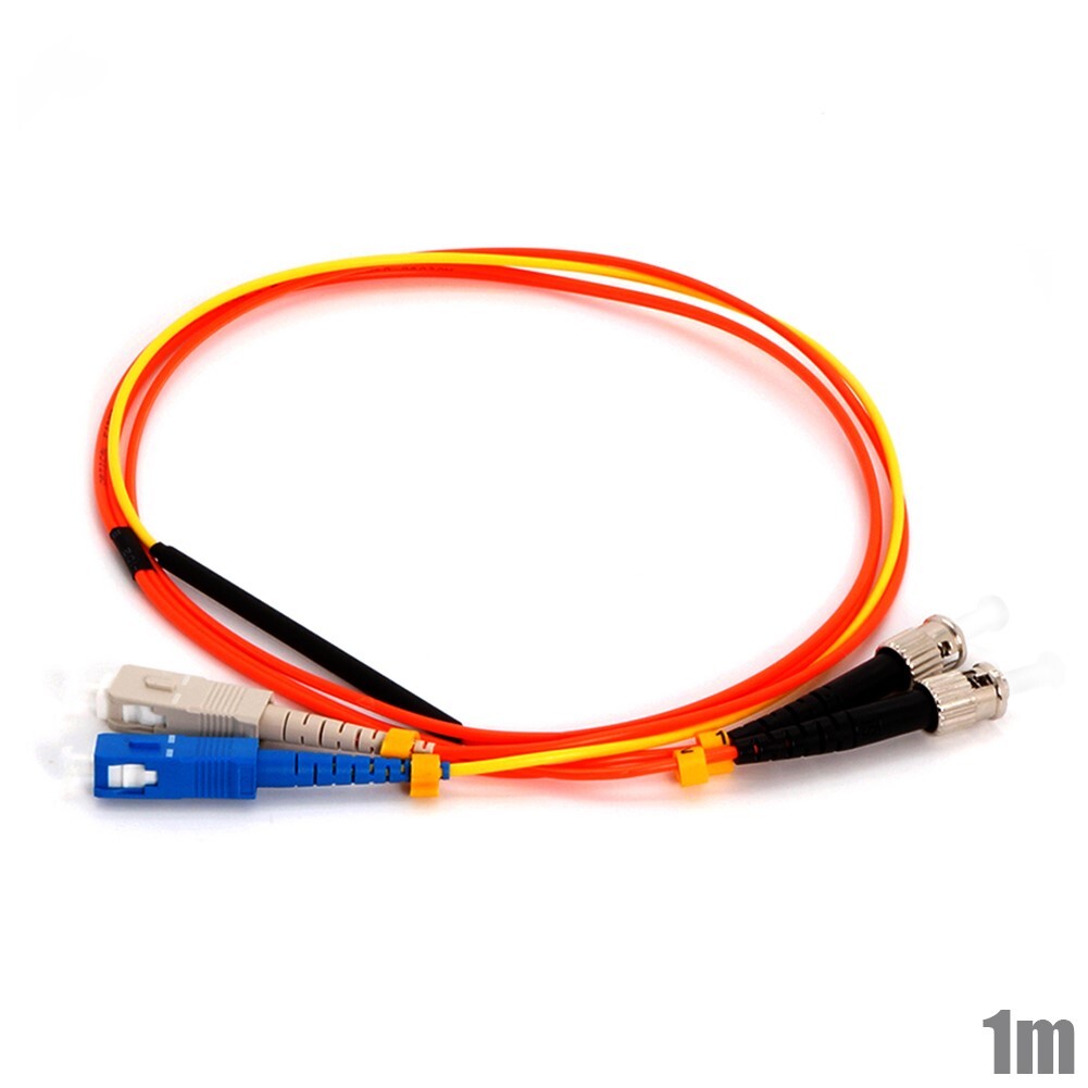 1M Single-Mode SC to ST OM2 Duplex Mode Fiber Optic Conditioning Patch Cable