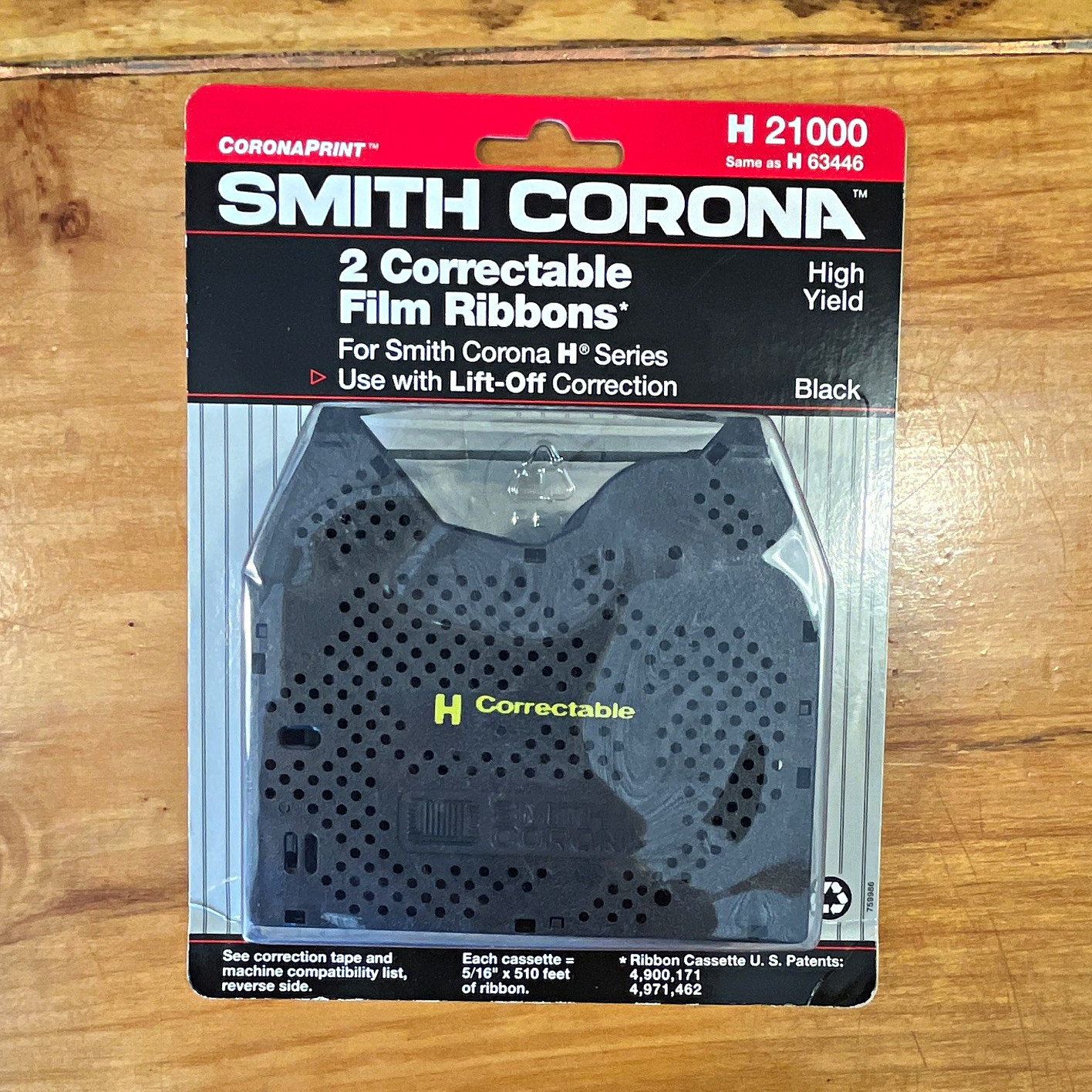 Smith Corona 2 Correctable Film Ribbon Cartridges Black High Yield H 21000
