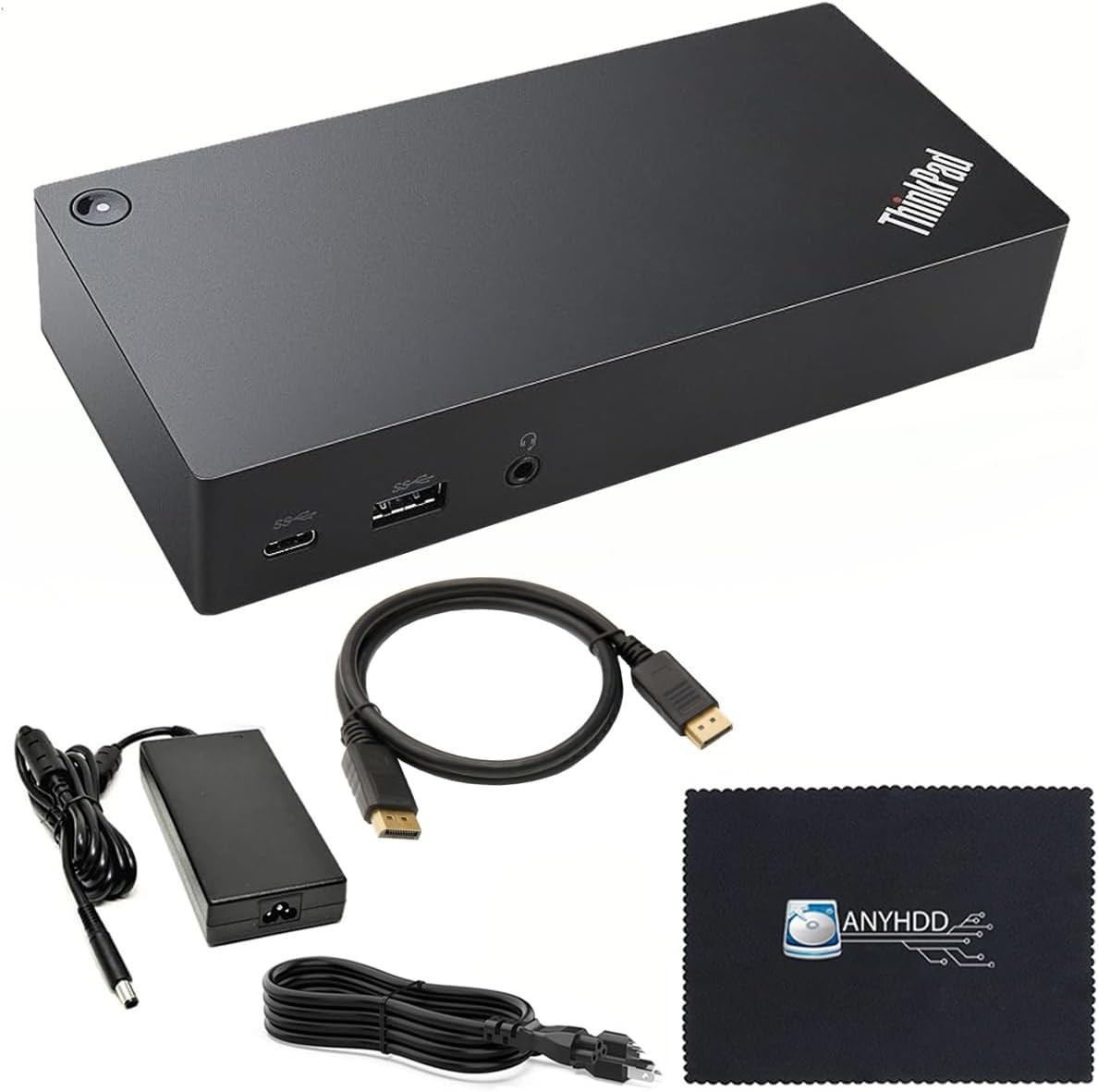 Open Box - Lenovo 40A90090US Dock Dual Monitor Bundle with 90W AC Adapter