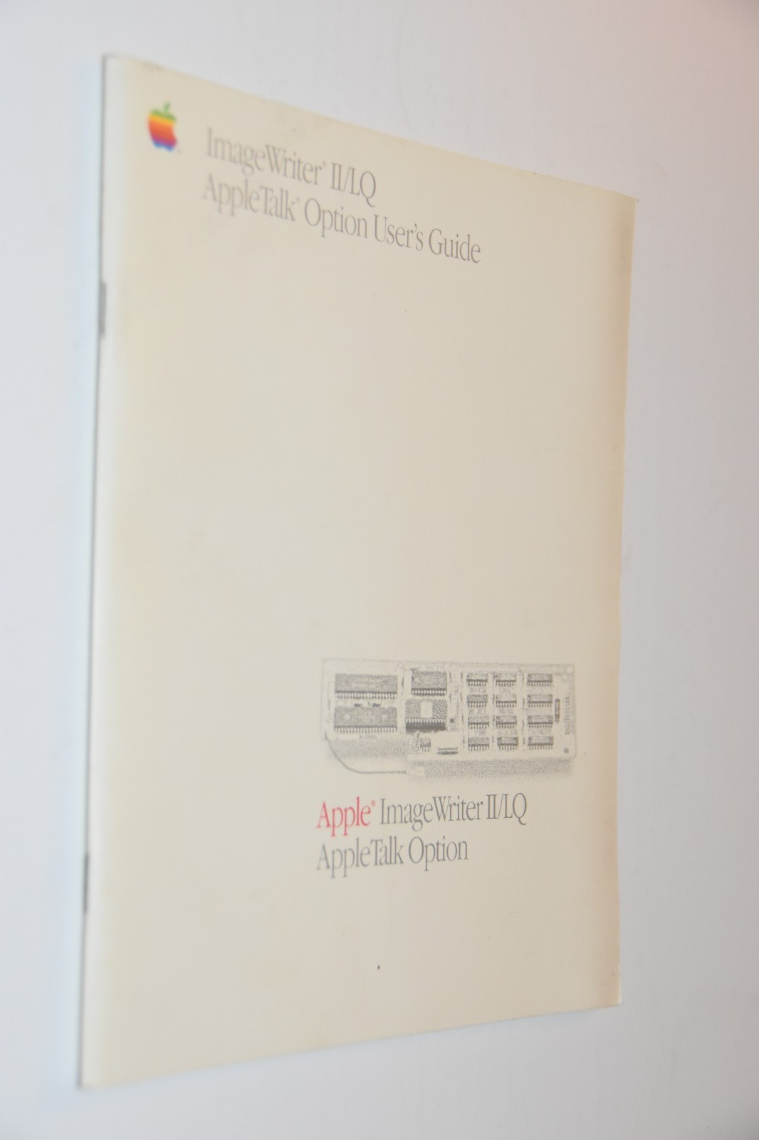 vintage 1987 Apple ImageWriter II/LQ AppleTalk Option Users Guide Manual book