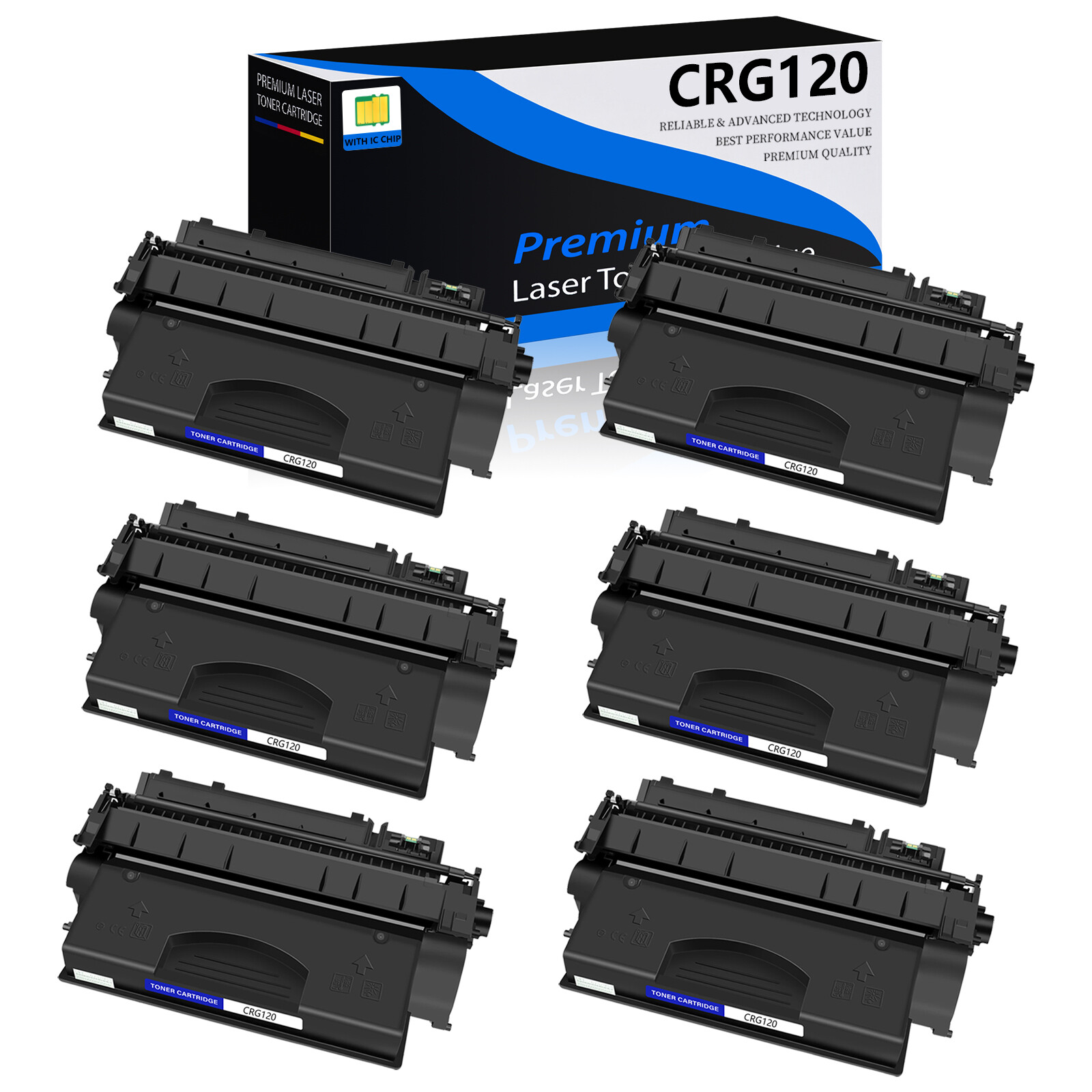 6 Pack CRG120 Toner Cartridge for Canon 120 ImageClass D1120 D1150 D1170 D1180