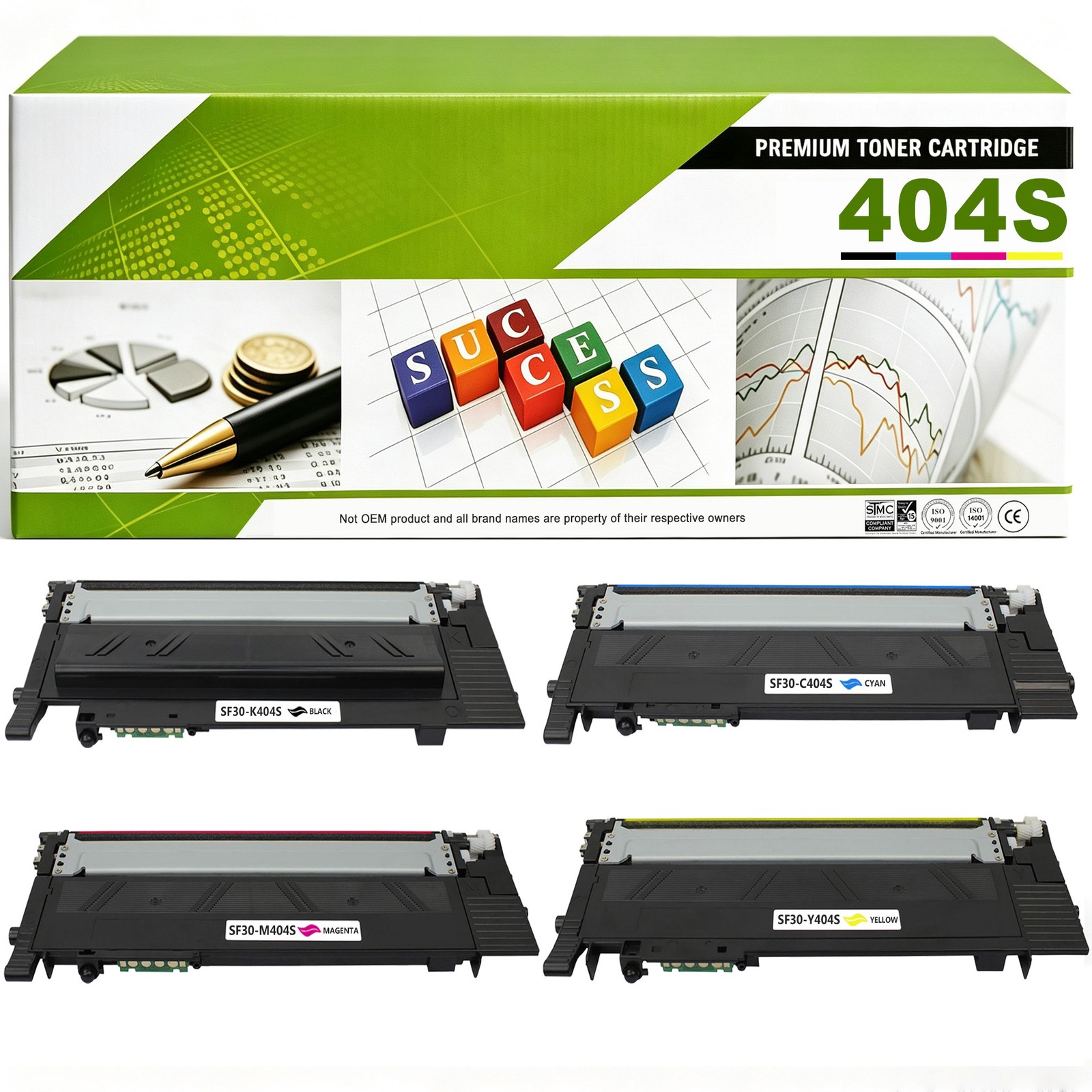 4PK Toner CLT-404S Cartridge Suit for Samsung SL C480FW C430 C432W C482FW C483FW