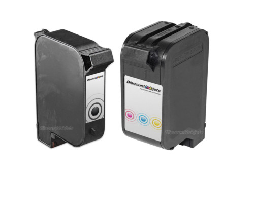 2PK #15 #23 BLACK COLOR Ink for HP C6615DN C1823D Color Copier 140 145 PSC 500xi