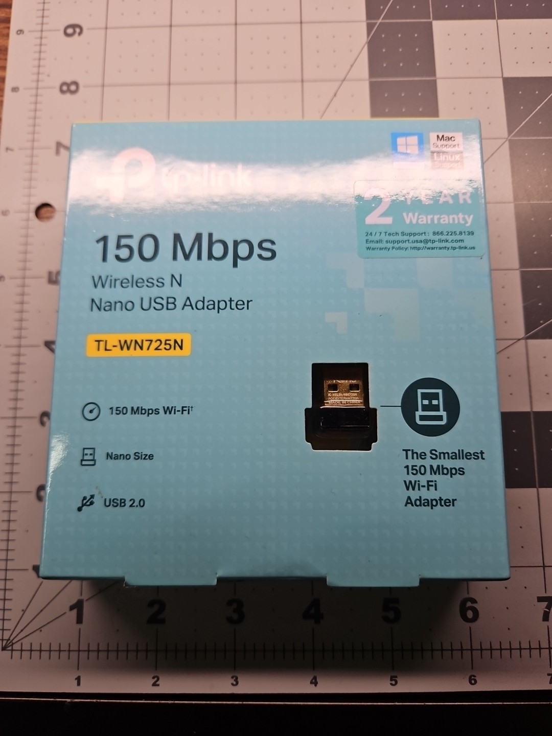 TP-Link TL-WN725N (US) Ver 3.8 150Mbps Wireless N USB Adapter - Brand New