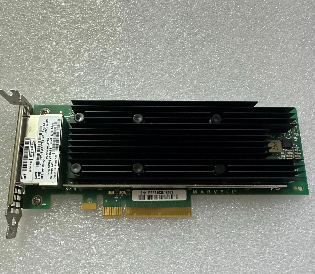 HPE P08437-B21 Network Card P1168-001 QL41132HL RJ 10Gb Adapter Network Card